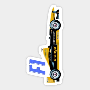 Orange F1 Sticker